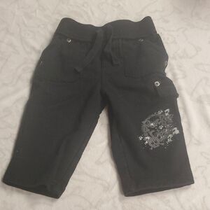 🐻     Amy Coe Black Casual Pants with Metallic Detail